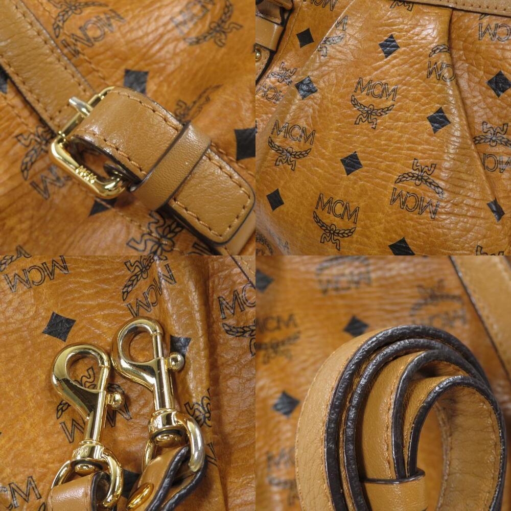 Mcm 2way Calfskin Handbag Shoulder Bag Brown Leather Brown - Picture 8 of 11